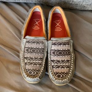 Twisted X Grey Driving Moccasins